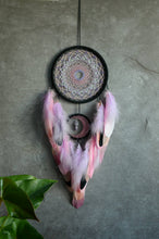 Load image into Gallery viewer, large black pink dream catcher