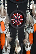 Load image into Gallery viewer, Black orange dream catcher