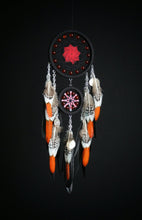 Load image into Gallery viewer, Black orange dream catcher