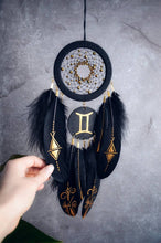 Load image into Gallery viewer, Gemini zodiac dream catcher