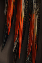 Load image into Gallery viewer, Large Red &amp; Orange Mandala Dream Catcher with Natural Feathers

