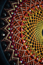 Load image into Gallery viewer, Handmade Red &amp; Orange Dream Catcher with Feathers and Mandala Web
