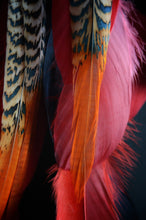 Load image into Gallery viewer, Handmade Red &amp; Orange Dream Catcher with Feathers and Mandala Web
