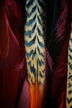 Load image into Gallery viewer, Handmade Red &amp; Orange Dream Catcher with Feathers and Mandala Web
