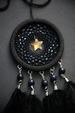 Load image into Gallery viewer, small black dream catcher with star

