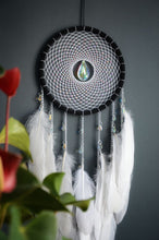 Load image into Gallery viewer, large balck white dream catcher
