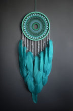 Load image into Gallery viewer, Large Fully Turquoise Dream Catcher
