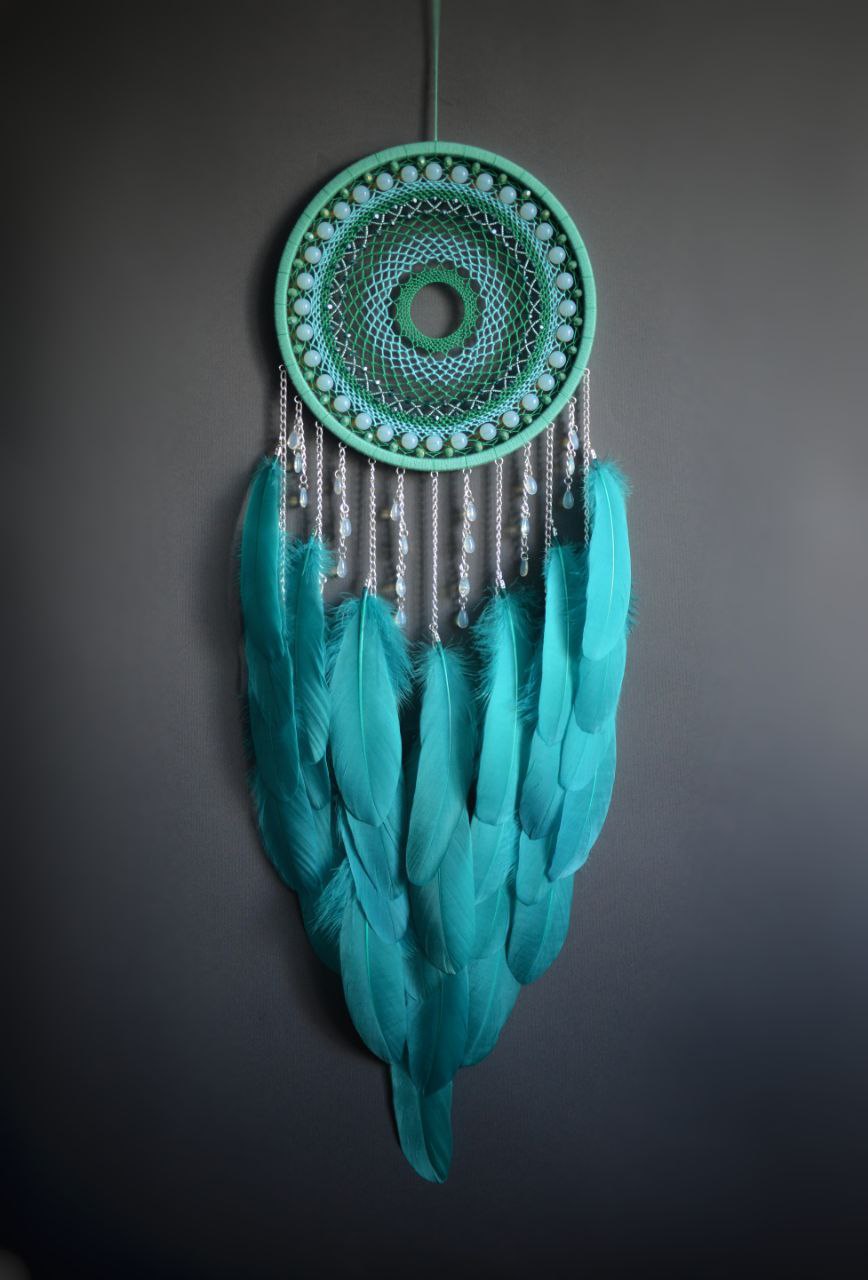 Large Fully Turquoise Dream Catcher