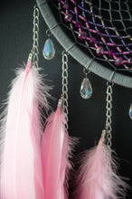 Load image into Gallery viewer, Large Grey Pink Dream Catcher
