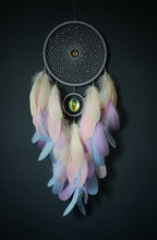 Load image into Gallery viewer, Large gray beige pink lilac dream catcher
