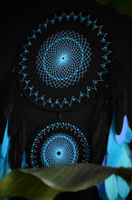 Load image into Gallery viewer, Extra Large Black &amp; Turquoise Dreamcatcher — Handmade Wall Decor Boho style
