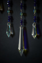 Load image into Gallery viewer, Handmade Blue Mandala Wall Hanging – Glass Crystal Drops – Spiritual Decor – Boh
