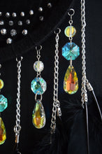 Load image into Gallery viewer, Large Black Dream Catcher with Crystals – Handmade Wall Hanging Boho style
