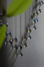 Load image into Gallery viewer, Handmade Black Dream Catcher with Blue Crystal Beads – Boho Celestial Wall Hanging, Modern Spiritual Home Decor
