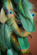Load image into Gallery viewer, Handmade Peacock Feather Dream Catcher – Boho Wall Decor
