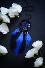 Load image into Gallery viewer, little black blue dream catcher
