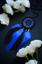 Load image into Gallery viewer, little black blue dream catcher
