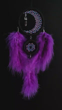 Load and play video in Gallery viewer, Purple dream catcher with amethyst crystal

