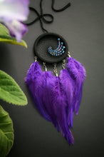 Load image into Gallery viewer, Little purple dreamcatcher with wave ornament

