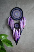 Load image into Gallery viewer, The big purple dreamer with tiger eye beads
