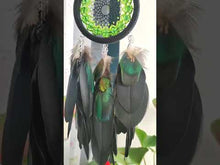Load and play video in Gallery viewer, small black green dream catcher
