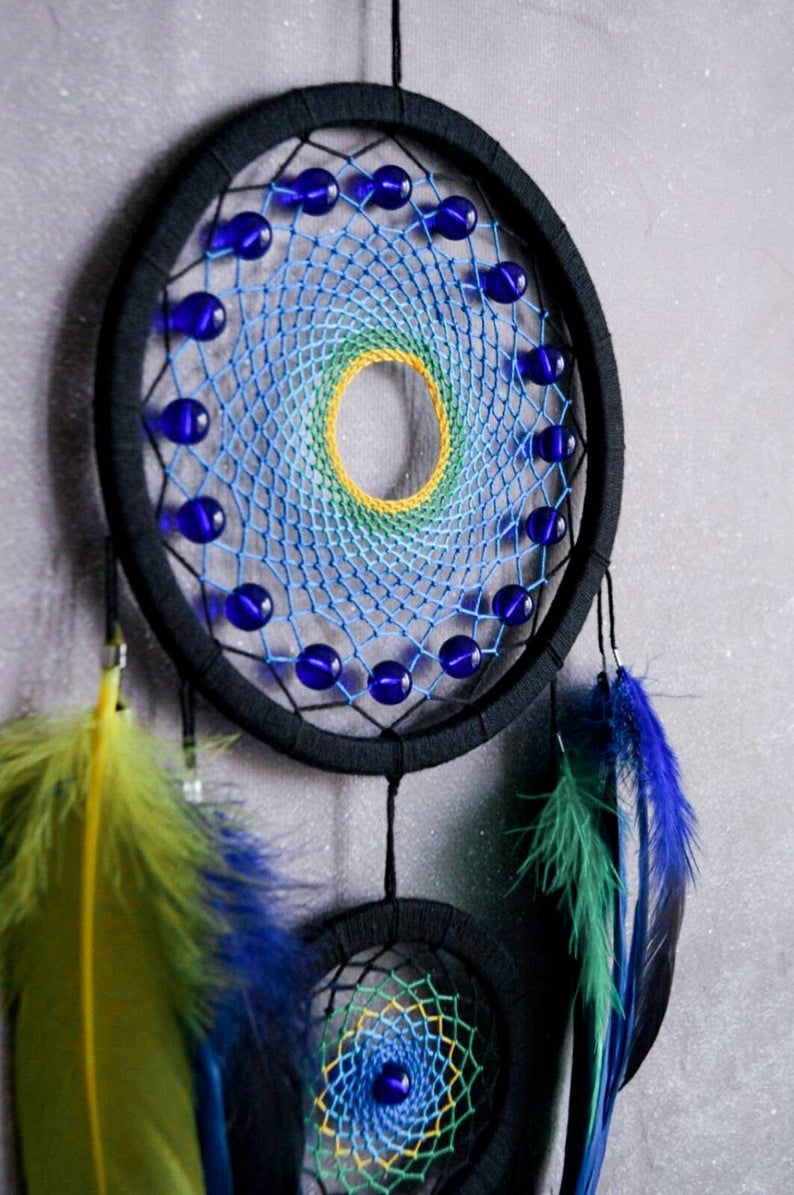 Dream catcherグッズ Amazon.com: Dremisland Blue Dream Catcher Handmade Half