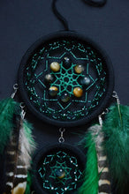 Load image into Gallery viewer, little dream catcher with tiger eye beads
