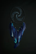 Load image into Gallery viewer, large dream catcher with glass bead spiral
