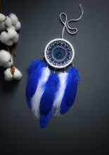 Load image into Gallery viewer, little white blue dream catcher
