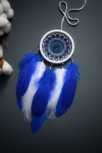 Load image into Gallery viewer, little white blue dream catcher
