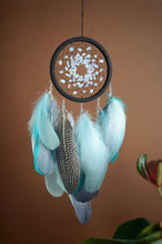 Load image into Gallery viewer, gray and mint dream catcher
