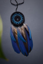 Load image into Gallery viewer, Small blue dreamcatcher for car
