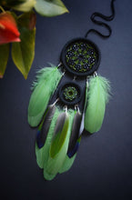 Load image into Gallery viewer, green dream catcher
