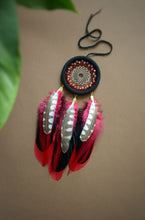 Load image into Gallery viewer, small black red dream catcher
