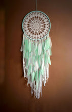 Load image into Gallery viewer, large mint white dream catcher
