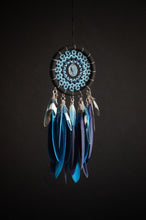 Load image into Gallery viewer, black blue dream catcher
