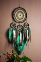 Load image into Gallery viewer, large brown green dream catcher
