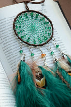 Load image into Gallery viewer, mini green brown dream catcher
