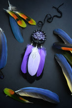 Load image into Gallery viewer, mini black purple dream catcher
