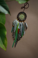 Load image into Gallery viewer, small brown green dream catcher
