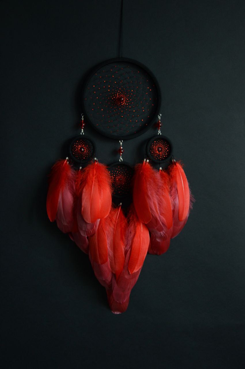 large red dream catcher