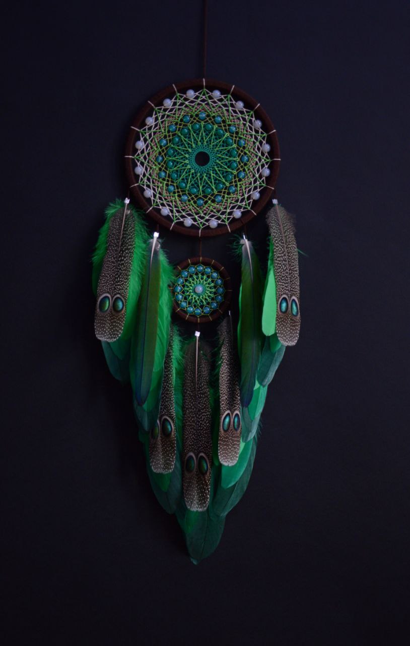 large green brown dream catcher
