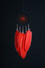 Load image into Gallery viewer, small black red dream catcher
