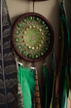 Load image into Gallery viewer, large brown green dream catcher
