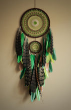 Load image into Gallery viewer, large brown green dream catcher

