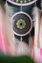 Load image into Gallery viewer, large pink beige green dream catcher
