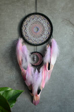 Load image into Gallery viewer, large black pink dream catcher
