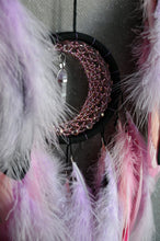 Load image into Gallery viewer, large black pink dream catcher
